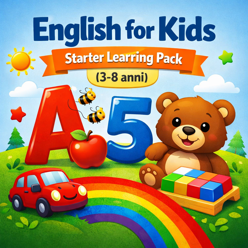 English Starter Pack per Bambini – Alfabeto, Numeri, Colori & Attività